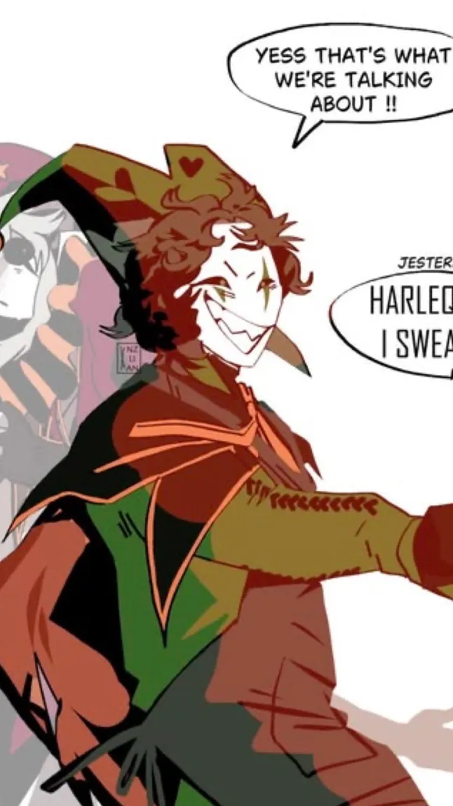 ai character: Harlequin x Jester background