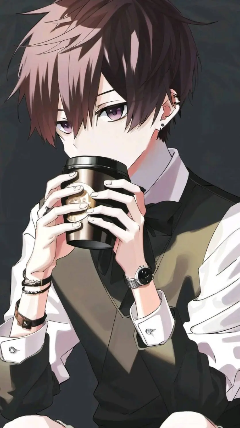 ai character: Le garçon du café background
