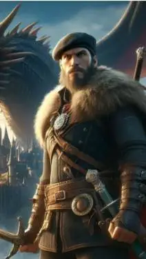 ai character: Rey de los moustro background