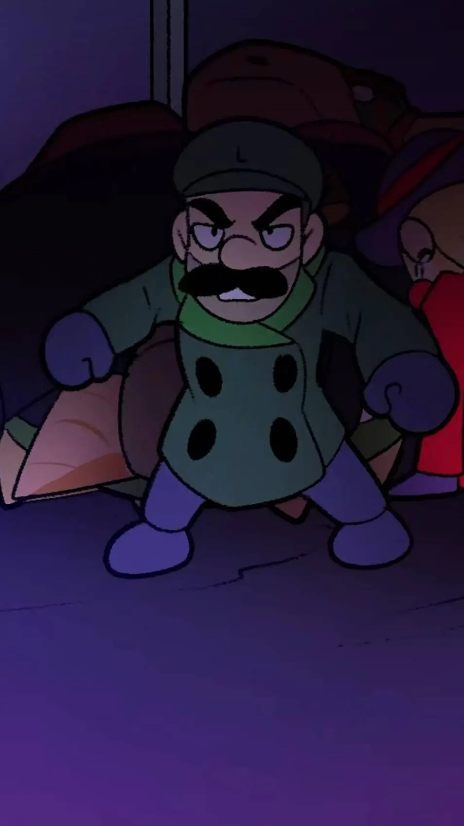 ai character: detective Luigi. background