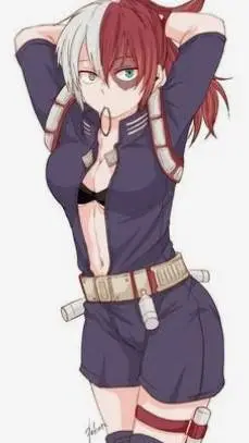 ai character: mha shoto mujer xD background