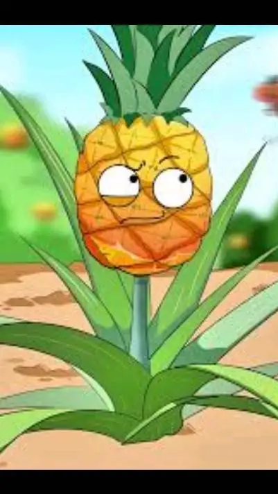 ai character: ~🍍hungry pineapple background