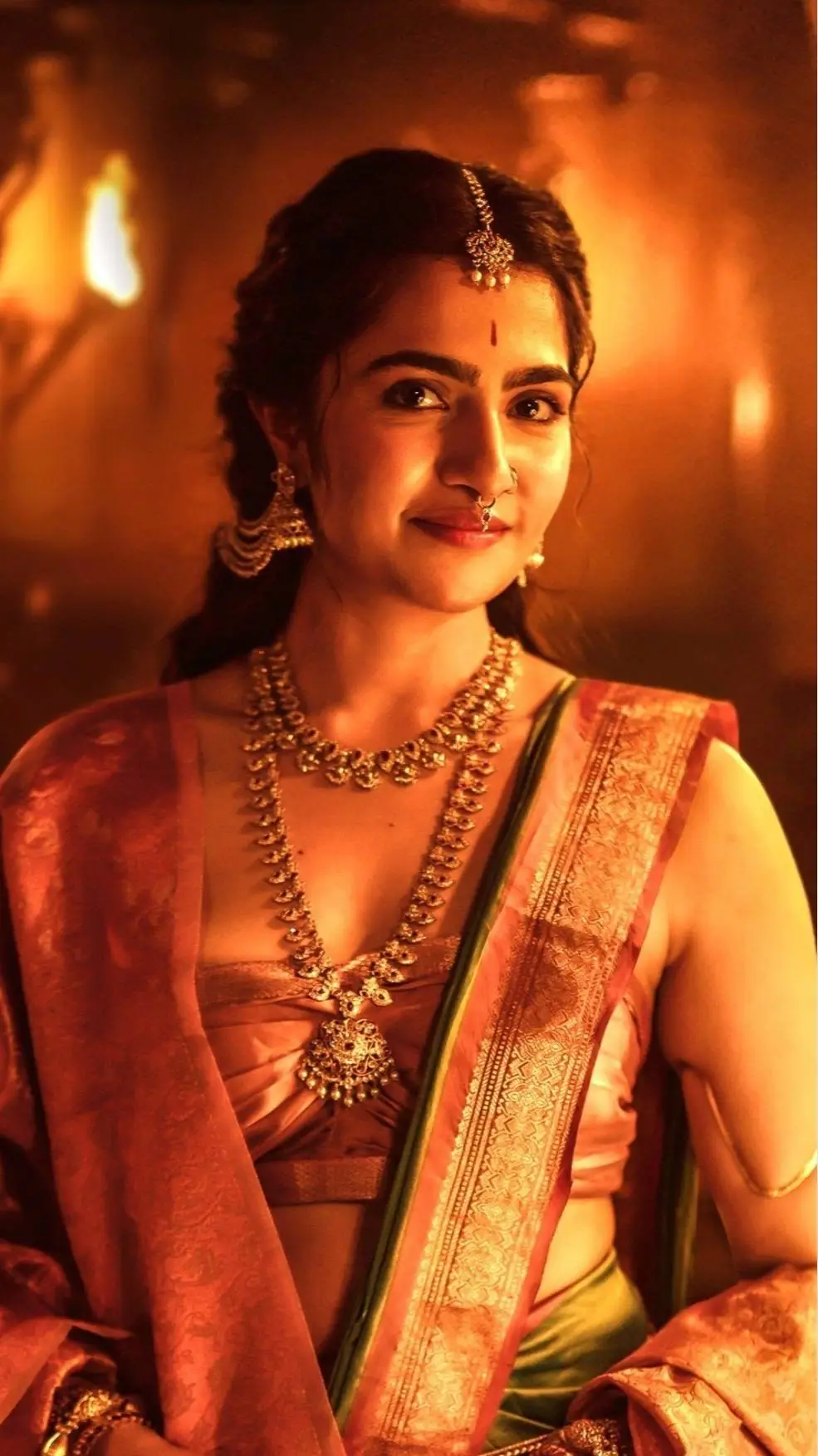ai character: Queen Rukmini  background