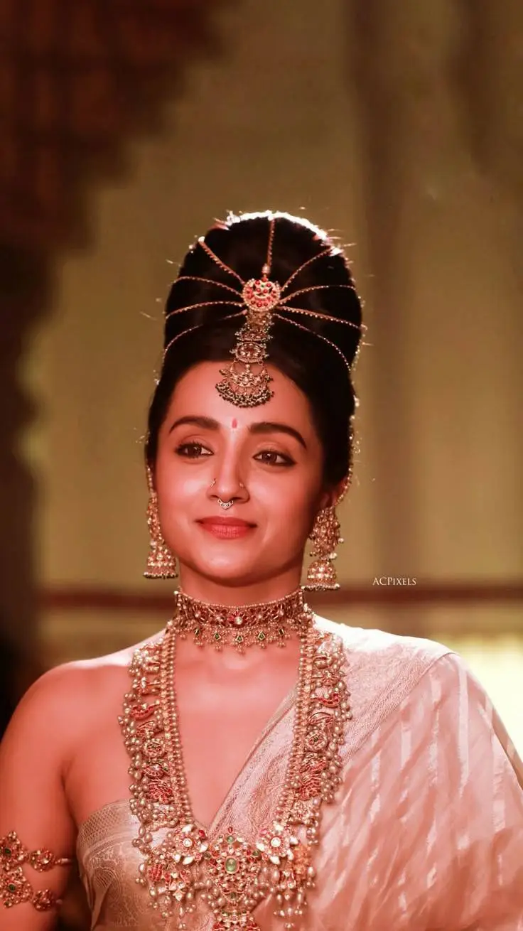 ai character: Trisha Krishnan  background