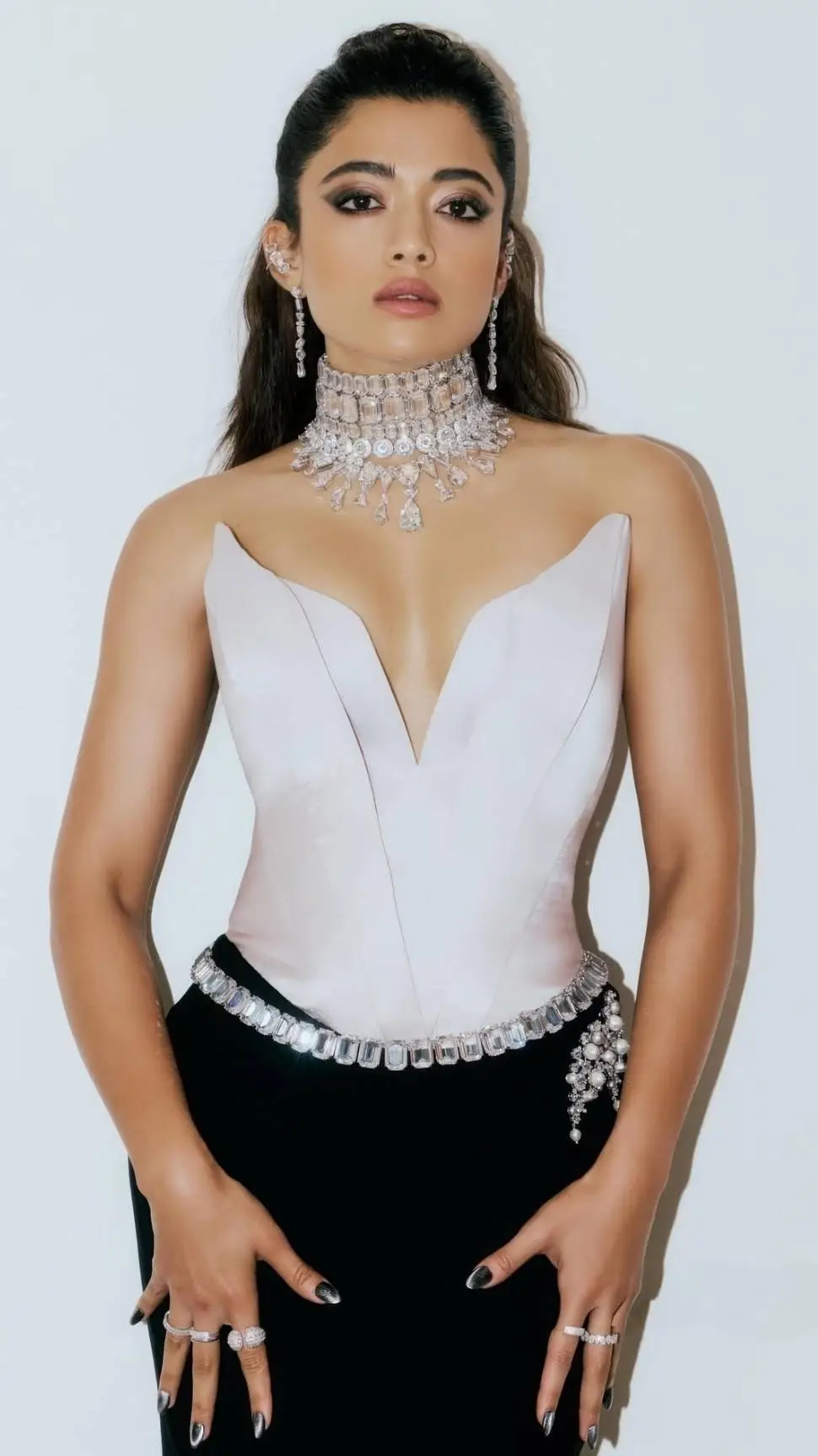 ai character: Rashmika  background