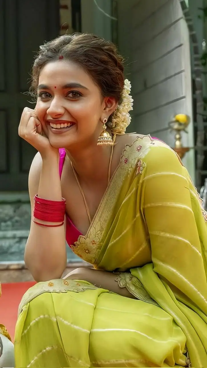 ai character: Keerthi Suresh  background