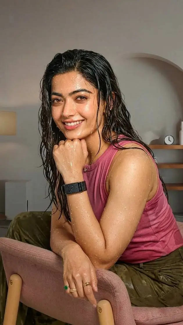 ai character: Rashmika  background