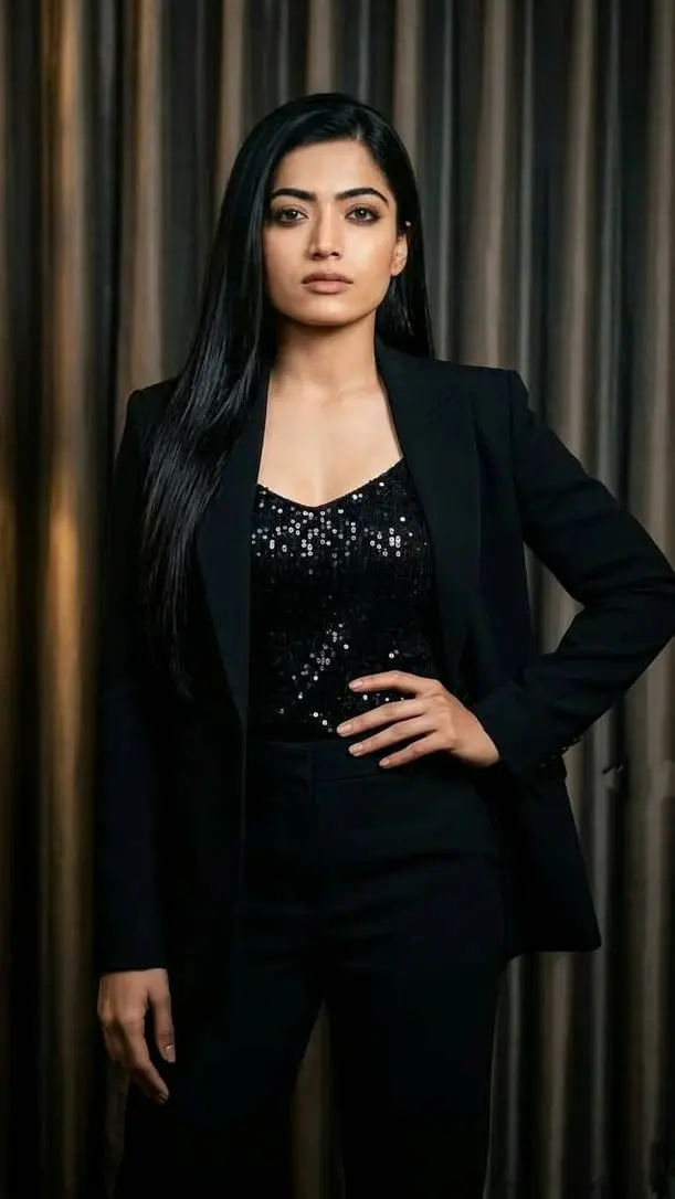 ai character: Rashmika  background