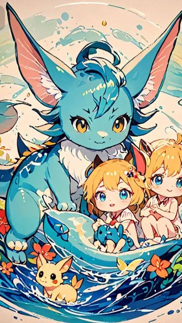 ai character: VAPOREON background