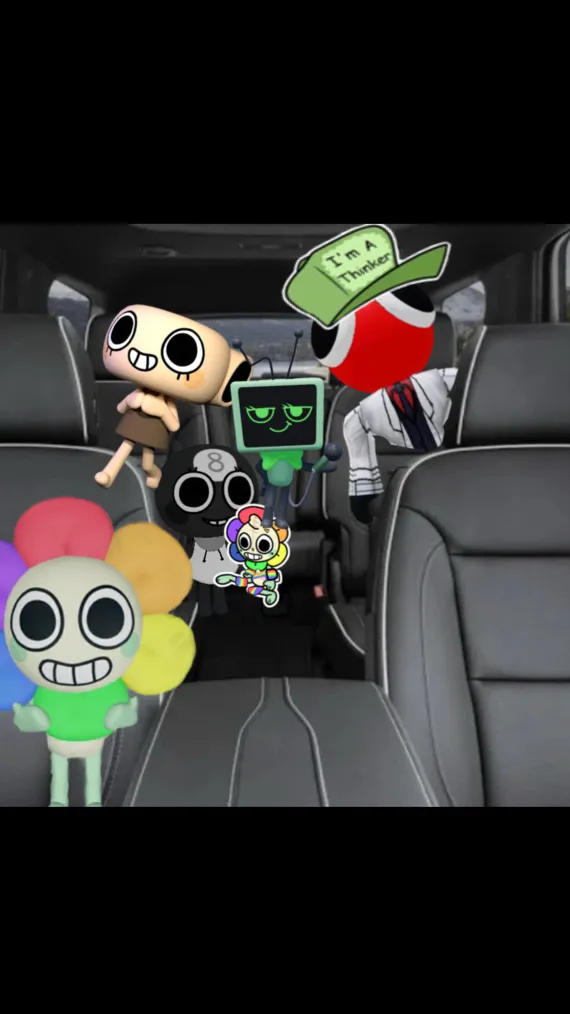 ai character: Dandys world trip background