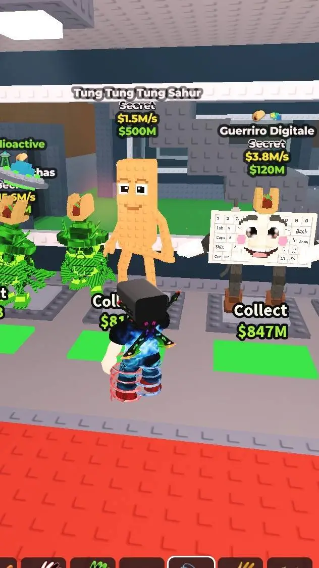 ai character: TUNG TUNG BACK background