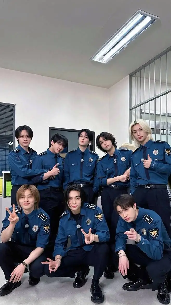 ai character: straykids police!  background