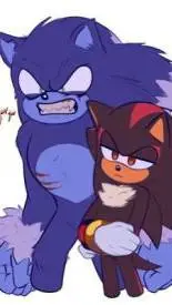 ai character: werehog and shadow background