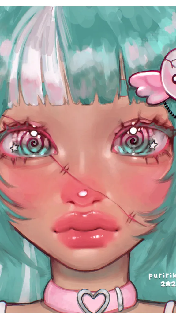 ai character: Minty•_• background