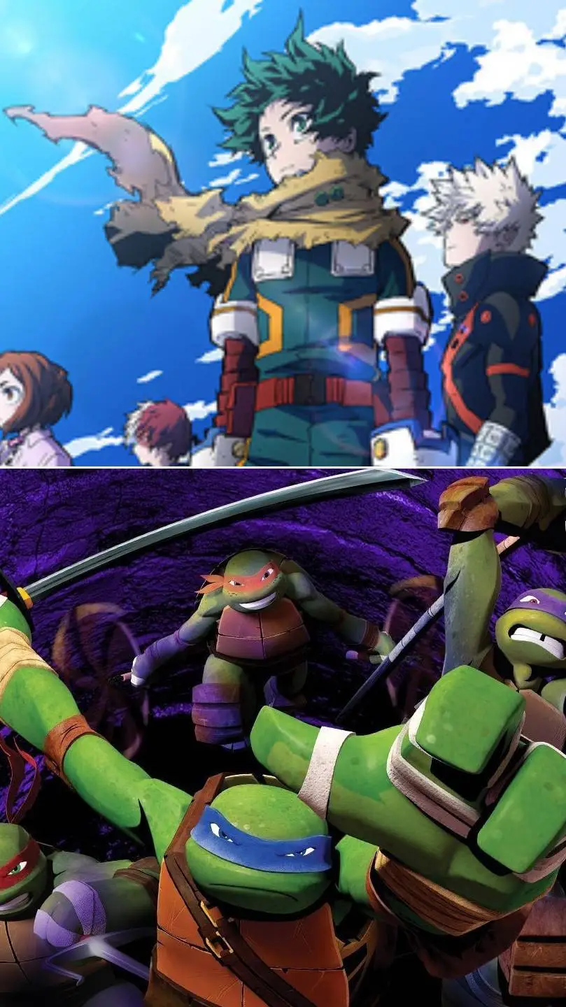 ai character: TMNT y MHA background