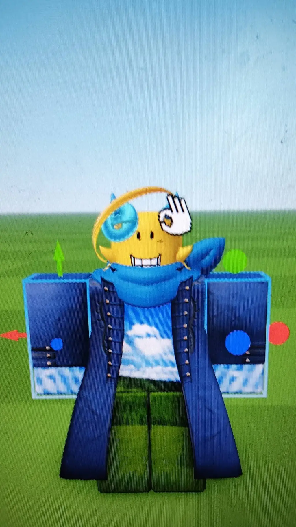ai character: glitchy  background