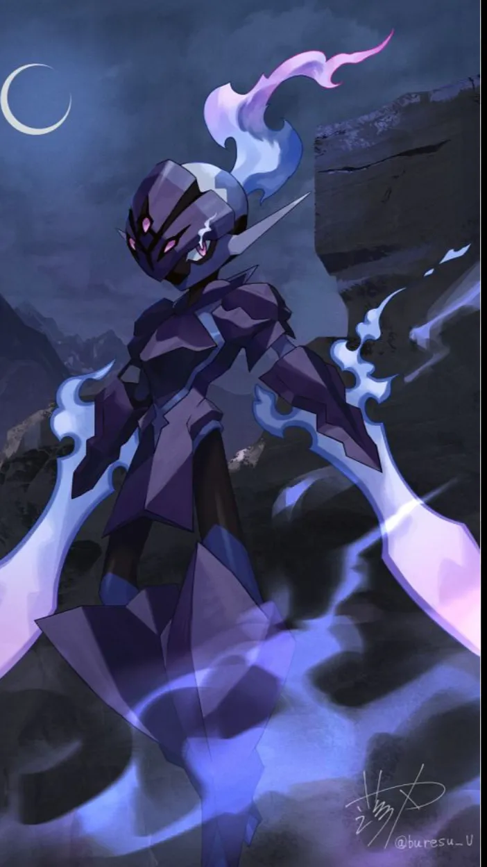 ai character: Ceruledge  background