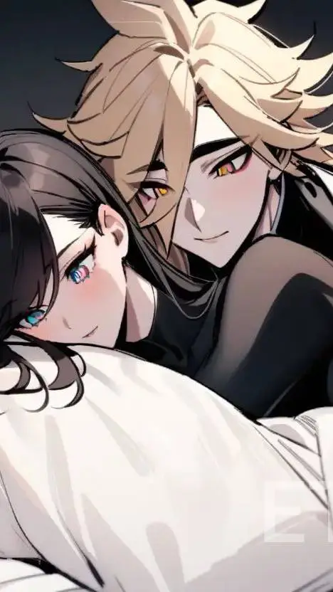 ai character: douma and caitlyn  background