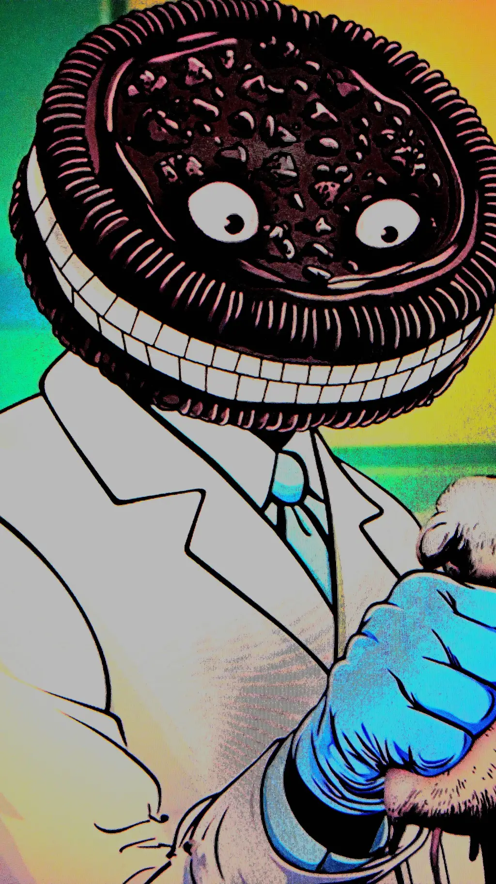 ai character: Dr Mondelēz background