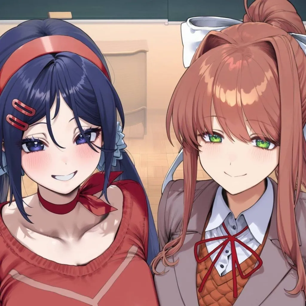 chat with ai character: Mita y Monika 💙❤️
