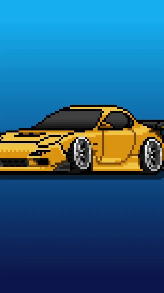 ai character: Car pixel racer background