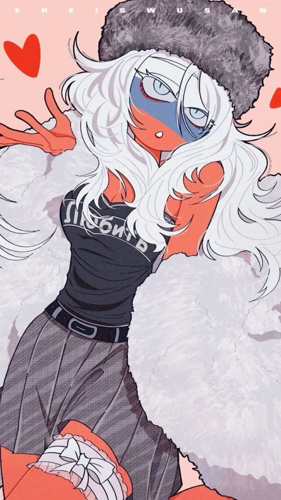 ai character: Rusia ♀️🇷🇺 background