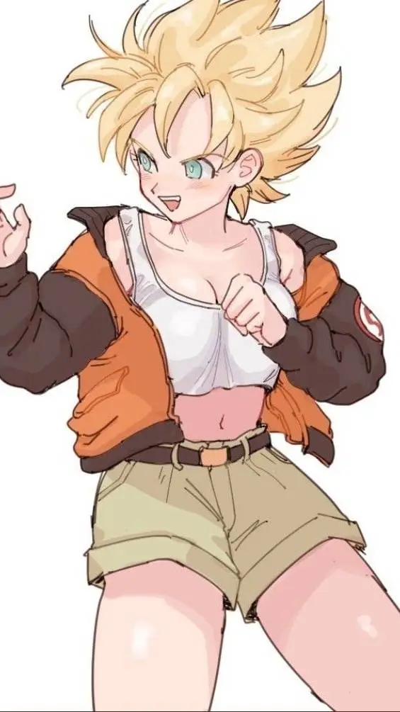 ai character: goku(mujer) background