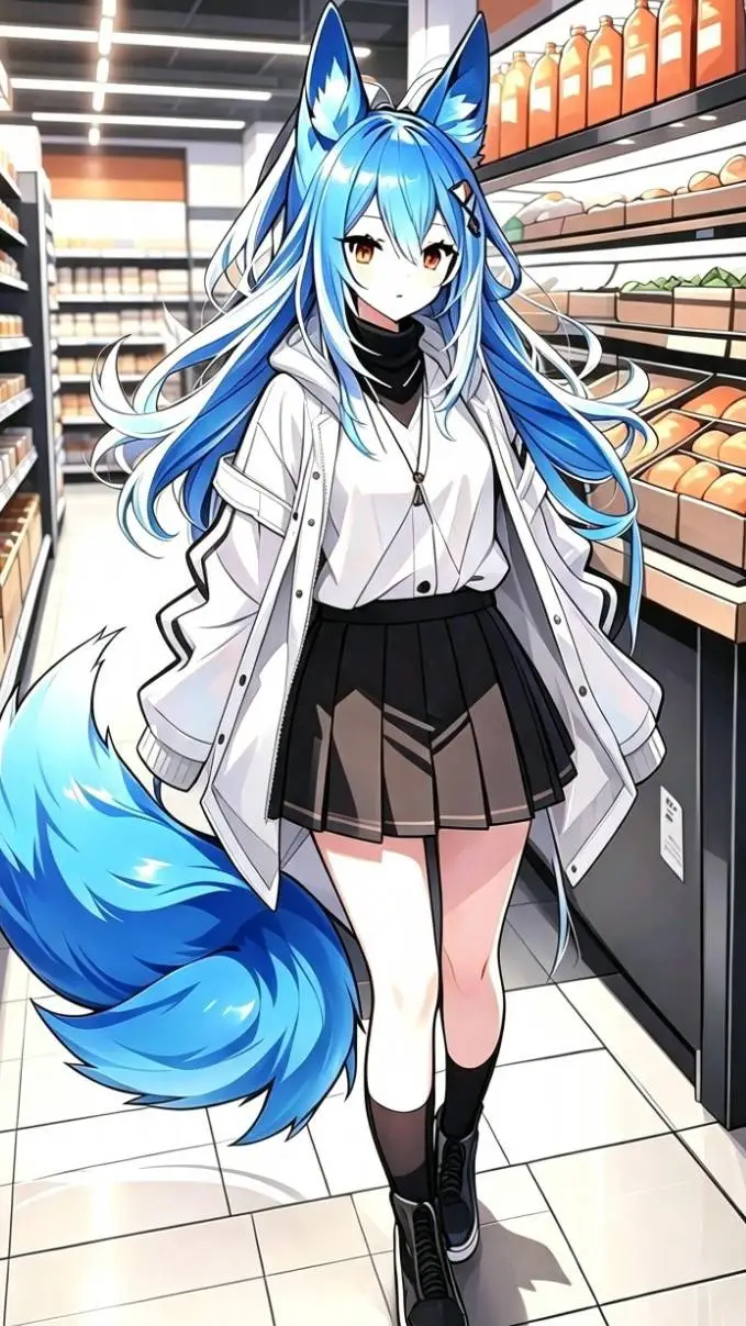 ai character: kitsu la kitsune background