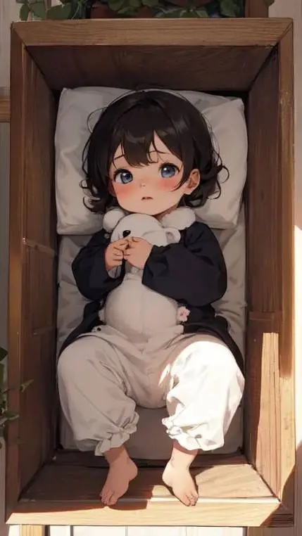 ai character: a baby background