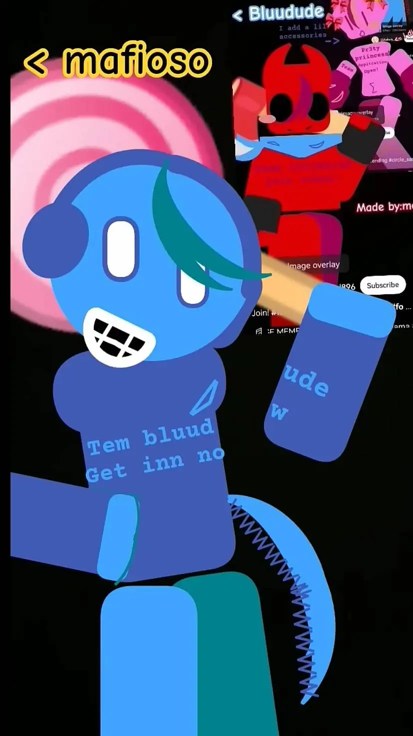 ai character: Bluudude background