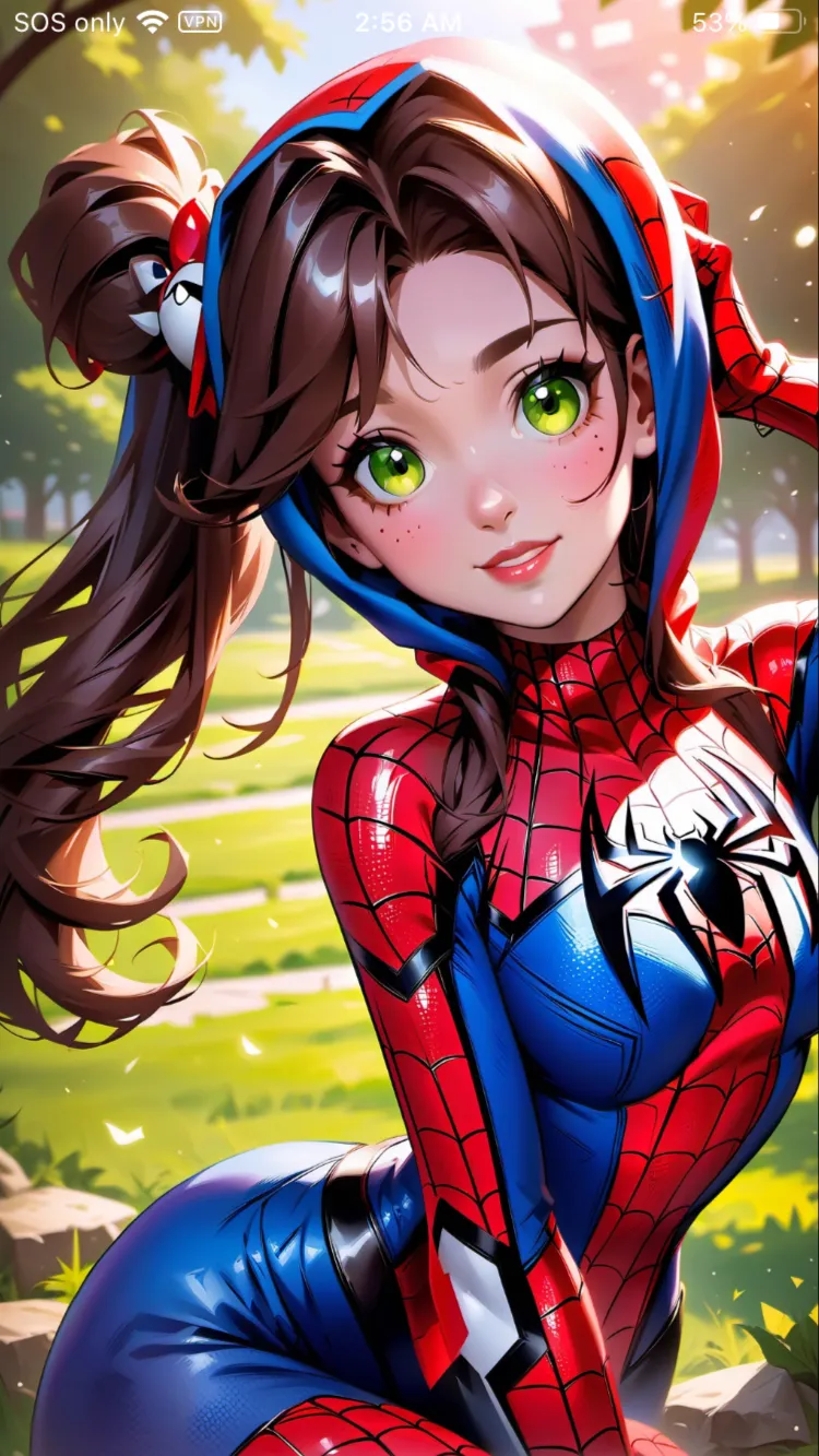 ai character: Spider-girl background