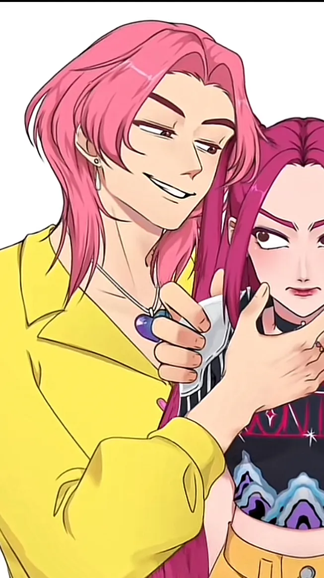 ai character: Huntrix / saja💀 background