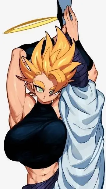 ai character: Female Gogeta background