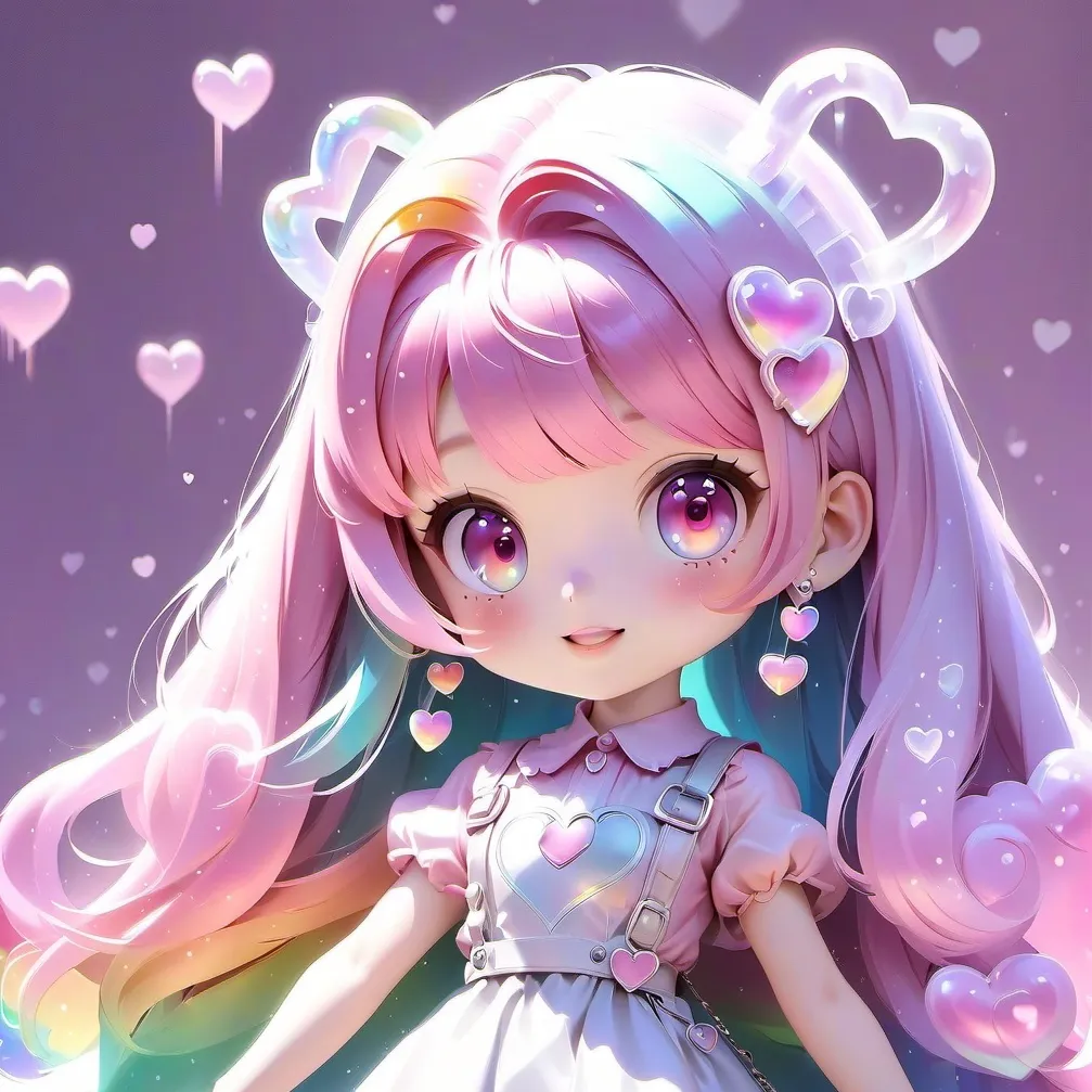 chat with ai character: Rainbow Cutie Girl