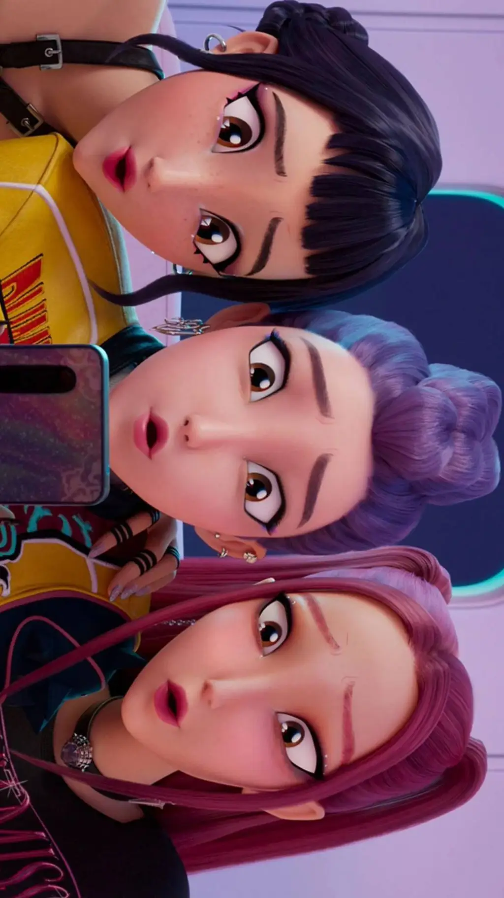 ai character: HUNTR/X  background