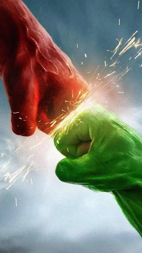 ai character: Hulk vs. Red Hulk  background