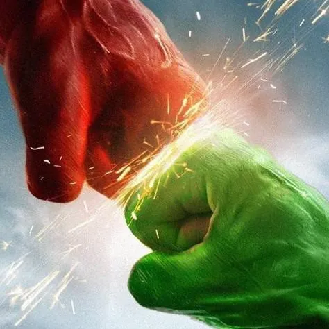 chat with ai character: Hulk vs. Red Hulk 