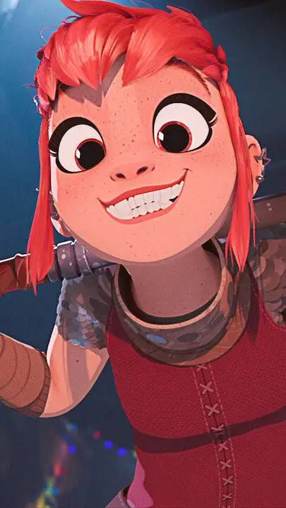 ai character: Nimona  background