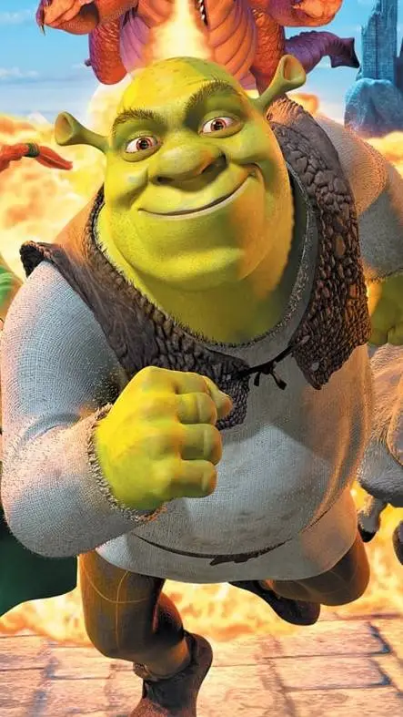 ai character: Shrek  background