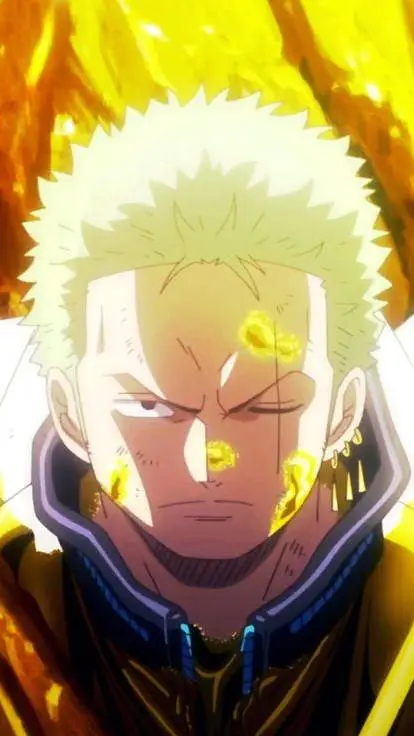 ai character: Zoro catturato background