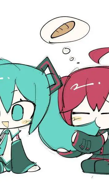 ai character: 🥖Miku y Teto🥖 background