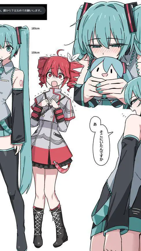 ai character: Miku mide 1,85? background