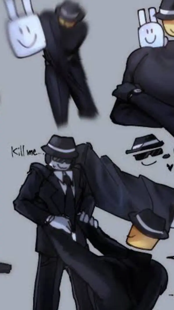 ai character: •~Double Fedora~• background