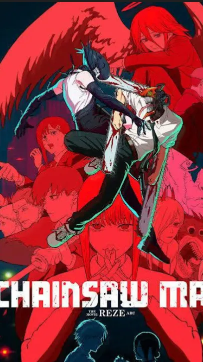 ai character: Chainsaw man react background