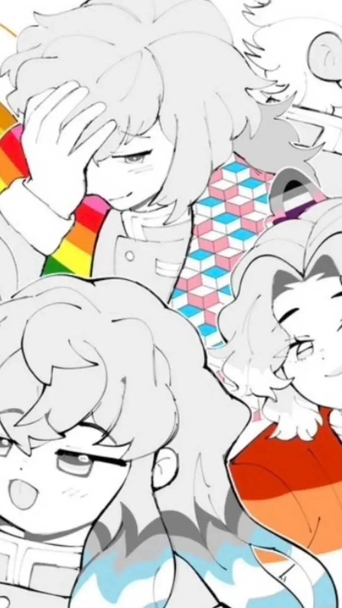 ai character: KNY PRIDE MONTH background