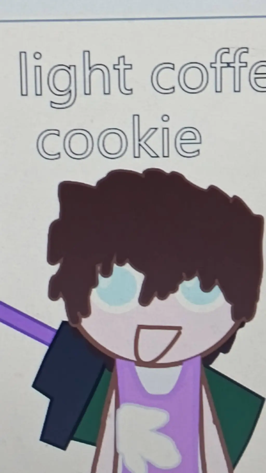 ai character: Light coffee cooki background