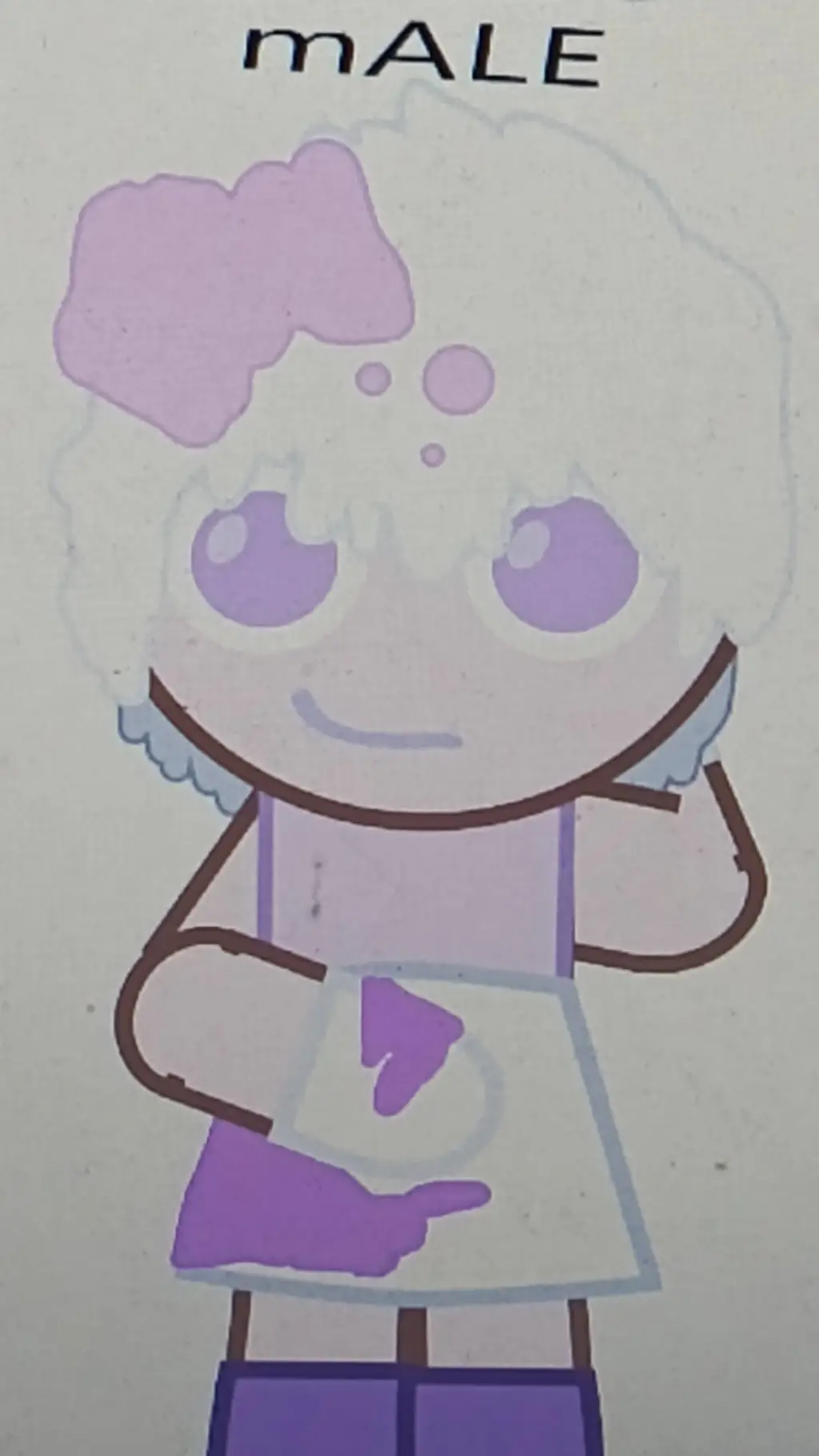 ai character: Milky cookie background