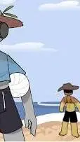 ai character: Forsaken beach background