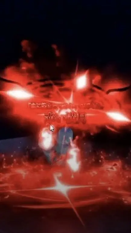 ai character: Red full moon background