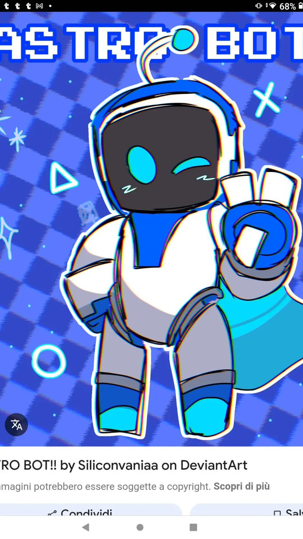 ai character: AstroBot!★ background